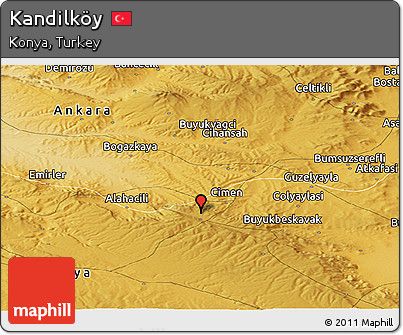 Physical Panoramic Map of Kandilköy