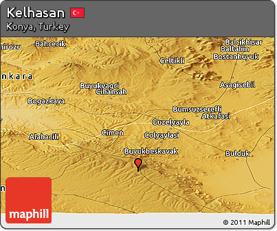Physical Panoramic Map of Kelhasan