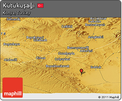 Physical Panoramic Map of Kütükuşağı