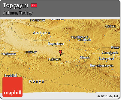 Physical Panoramic Map of Topçayırı