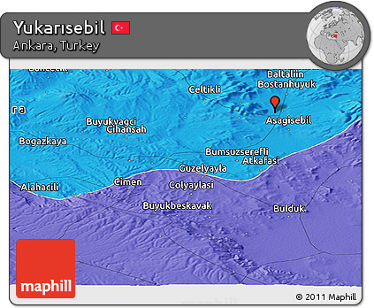 Political Panoramic Map of Yukarısebil