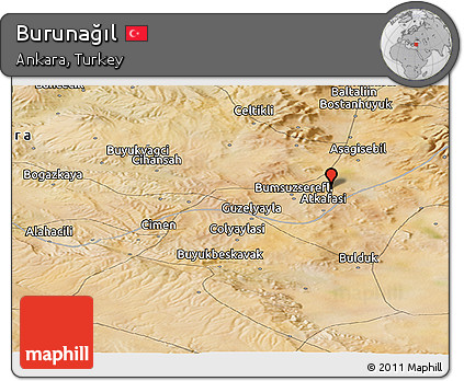 Satellite Panoramic Map of Burunağıl