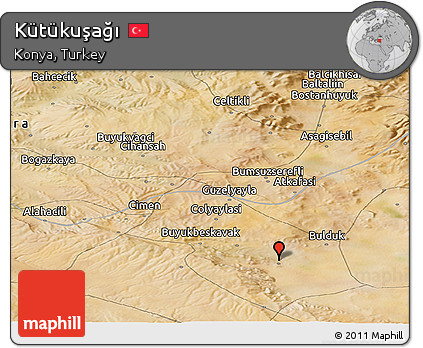 Satellite Panoramic Map of Kütükuşağı