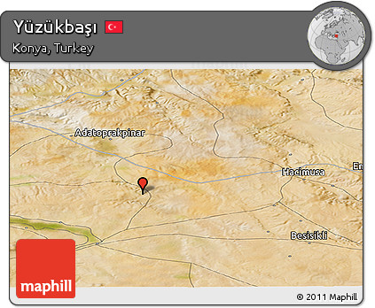 Satellite Panoramic Map of Yüzükbaşı
