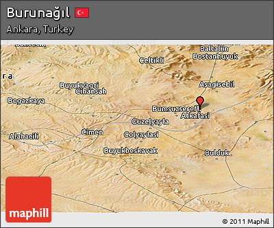 Satellite Panoramic Map of Burunağıl