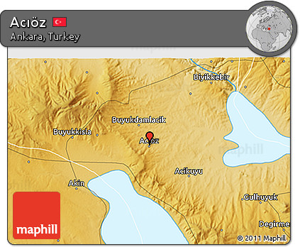 Physical 3D Map of Acıöz