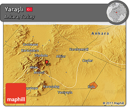 Physical 3D Map of Yaraşlı