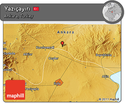 Physical 3D Map of Yazıçayırı