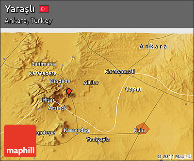 Physical 3D Map of Yaraşlı
