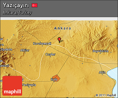 Physical 3D Map of Yazıçayırı
