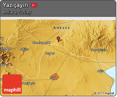 Physical 3D Map of Yazıçayırı