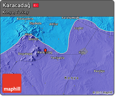 Political 3D Map of Karacadağ