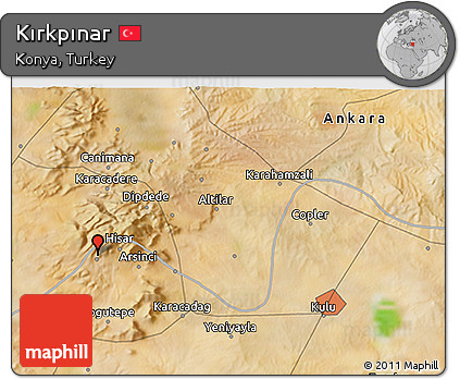 Satellite 3D Map of Kırkpınar
