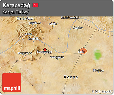 Satellite 3D Map of Karacadağ