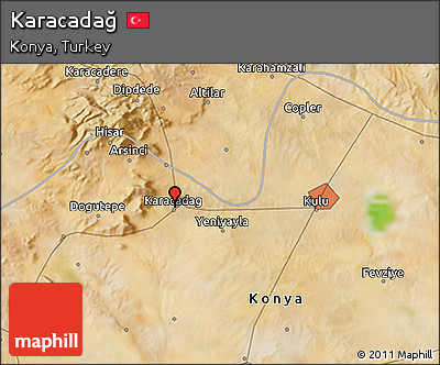 Satellite 3D Map of Karacadağ