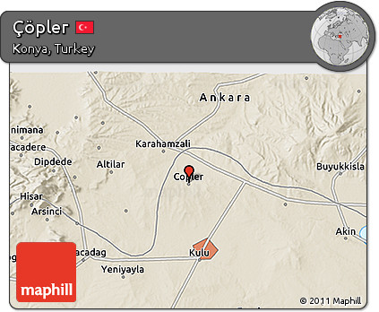 Shaded Relief 3D Map of Çöpler