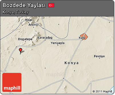 Shaded Relief 3D Map of Bozdede Yaylası
