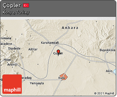Shaded Relief 3D Map of Çöpler