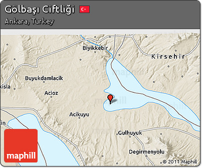 Shaded Relief 3D Map of Gölbaşı Ciftliği