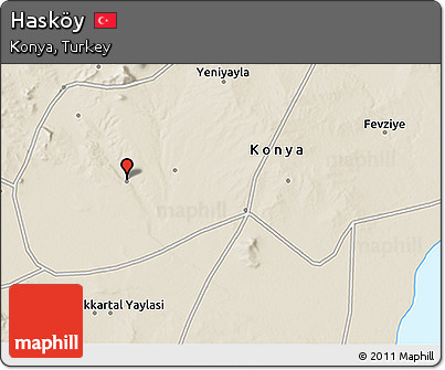 Shaded Relief 3D Map of Hasköy