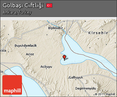Shaded Relief 3D Map of Gölbaşı Ciftliği