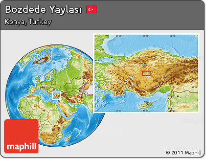 Physical Location Map of Bozdede Yaylası