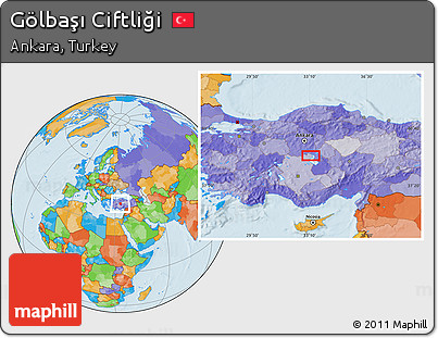 Political Location Map of Gölbaşı Ciftliği