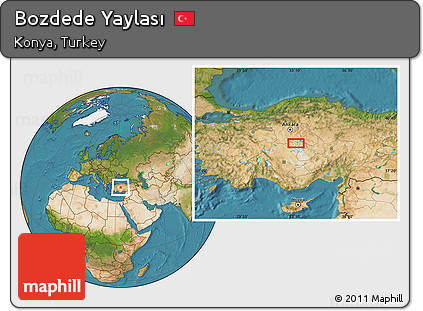 Satellite Location Map of Bozdede Yaylası