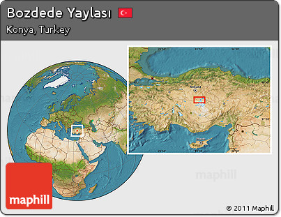 Satellite Location Map of Bozdede Yaylası