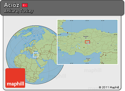 Savanna Style Location Map of Acıöz