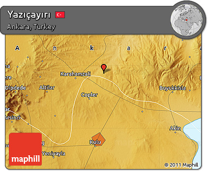Physical Map of Yazıçayırı