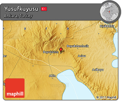 Physical Map of Yusufkuyusu