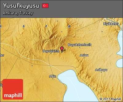 Physical Map of Yusufkuyusu