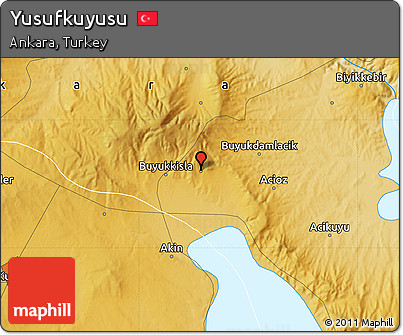 Physical Map of Yusufkuyusu