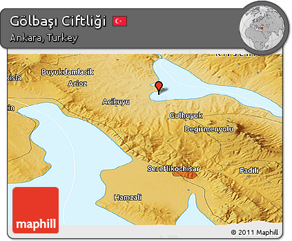 Physical Panoramic Map of Gölbaşı Ciftliği