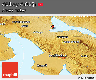 Physical Panoramic Map of Gölbaşı Ciftliği