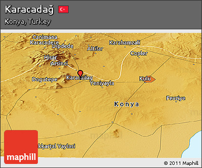 Physical Panoramic Map of Karacadağ