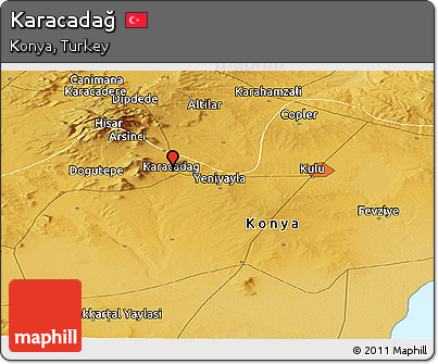 Physical Panoramic Map of Karacadağ