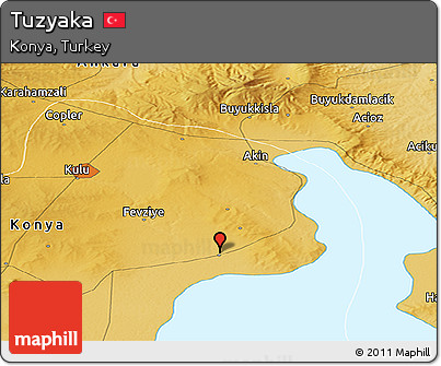 Physical Panoramic Map of Tuzyaka