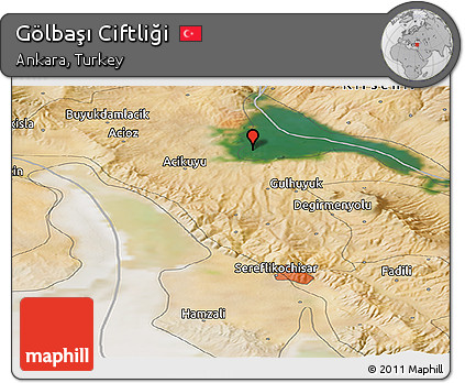 Satellite Panoramic Map of Gölbaşı Ciftliği