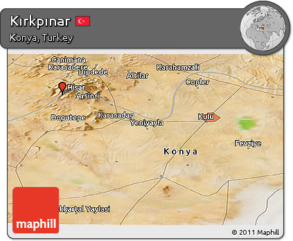 Satellite Panoramic Map of Kırkpınar