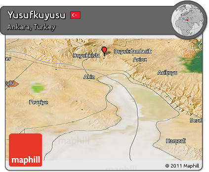 Satellite Panoramic Map of Yusufkuyusu