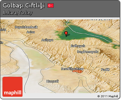 Satellite Panoramic Map of Gölbaşı Ciftliği
