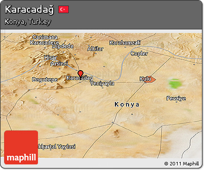 Satellite Panoramic Map of Karacadağ
