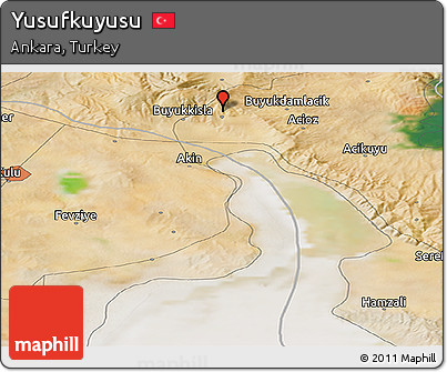 Satellite Panoramic Map of Yusufkuyusu