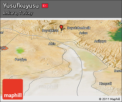 Satellite Panoramic Map of Yusufkuyusu