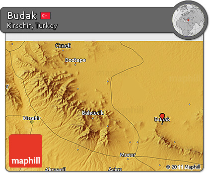 Physical 3D Map of Budak