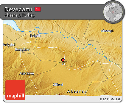 Physical 3D Map of Devedamı