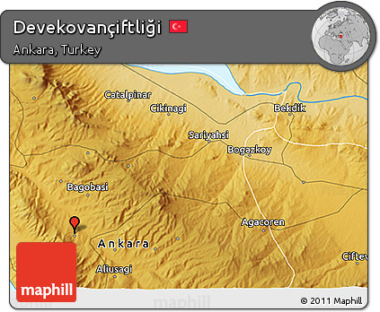 Physical 3D Map of Devekovançiftliği