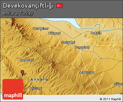 Physical 3D Map of Devekovançiftliği